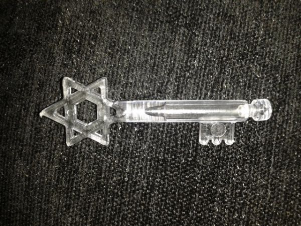 chave estrela de davi 7cm cod: 004